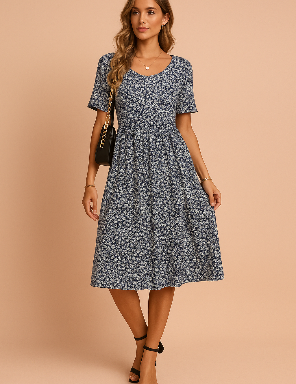 Women's Airy Polka Dot Blouse with Ruffles Soft Fabric for Summer 0