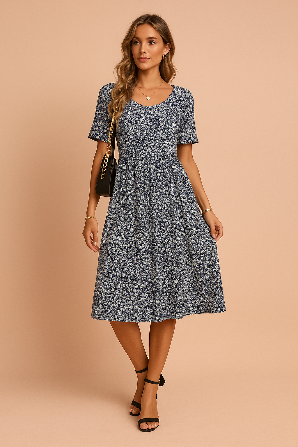 Women's Airy Polka Dot Blouse with Ruffles Soft Fabric for Summer 0