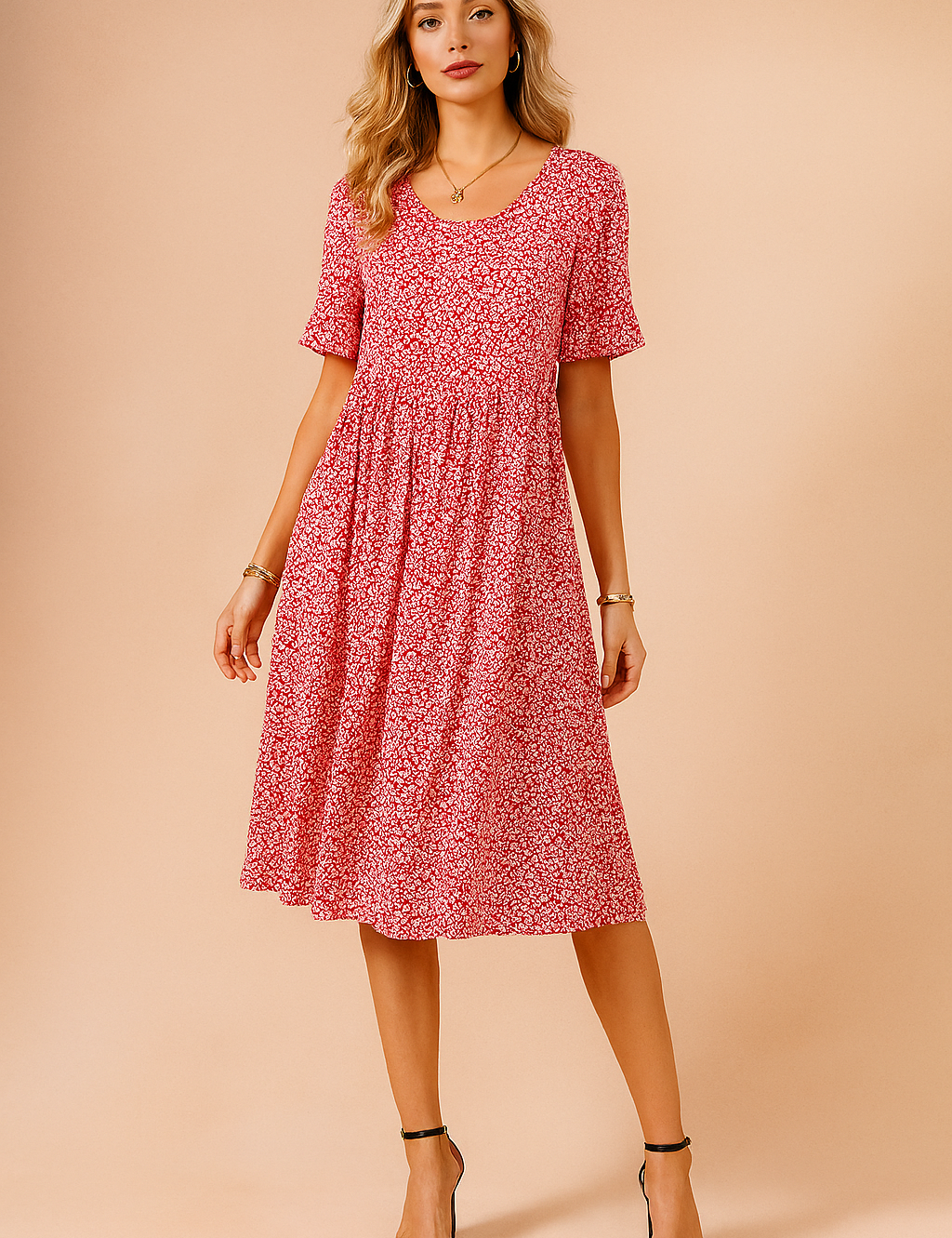 Women's Airy Polka Dot Blouse with Ruffles Soft Fabric for Summer 1