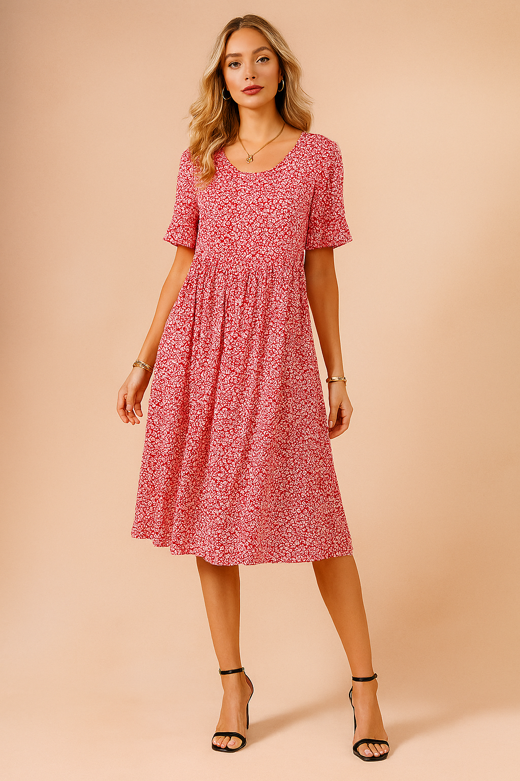 Women's Airy Polka Dot Blouse with Ruffles Soft Fabric for Summer 1