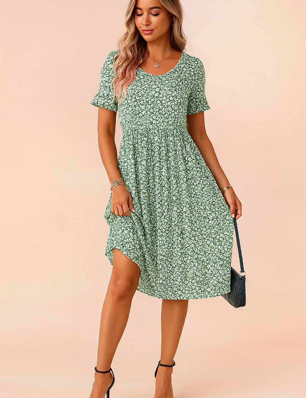 Women's Airy Polka Dot Blouse with Ruffles Soft Fabric for Summer 2