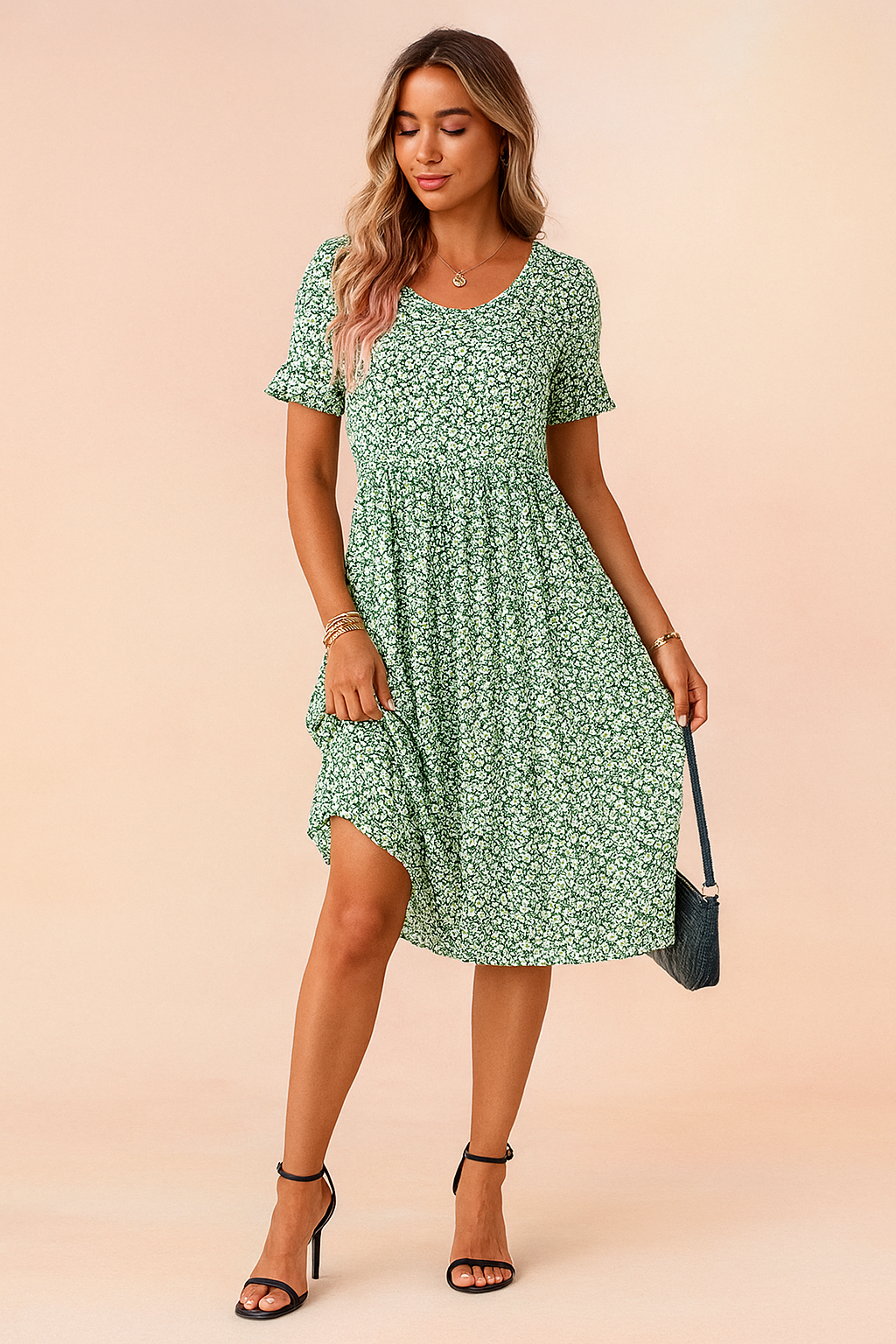 Women's Airy Polka Dot Blouse with Ruffles Soft Fabric for Summer 2