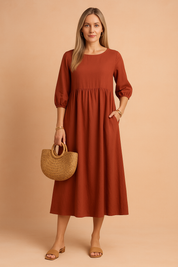 Women's Elegant Summer Maxi Dress Comfortable Linen 1