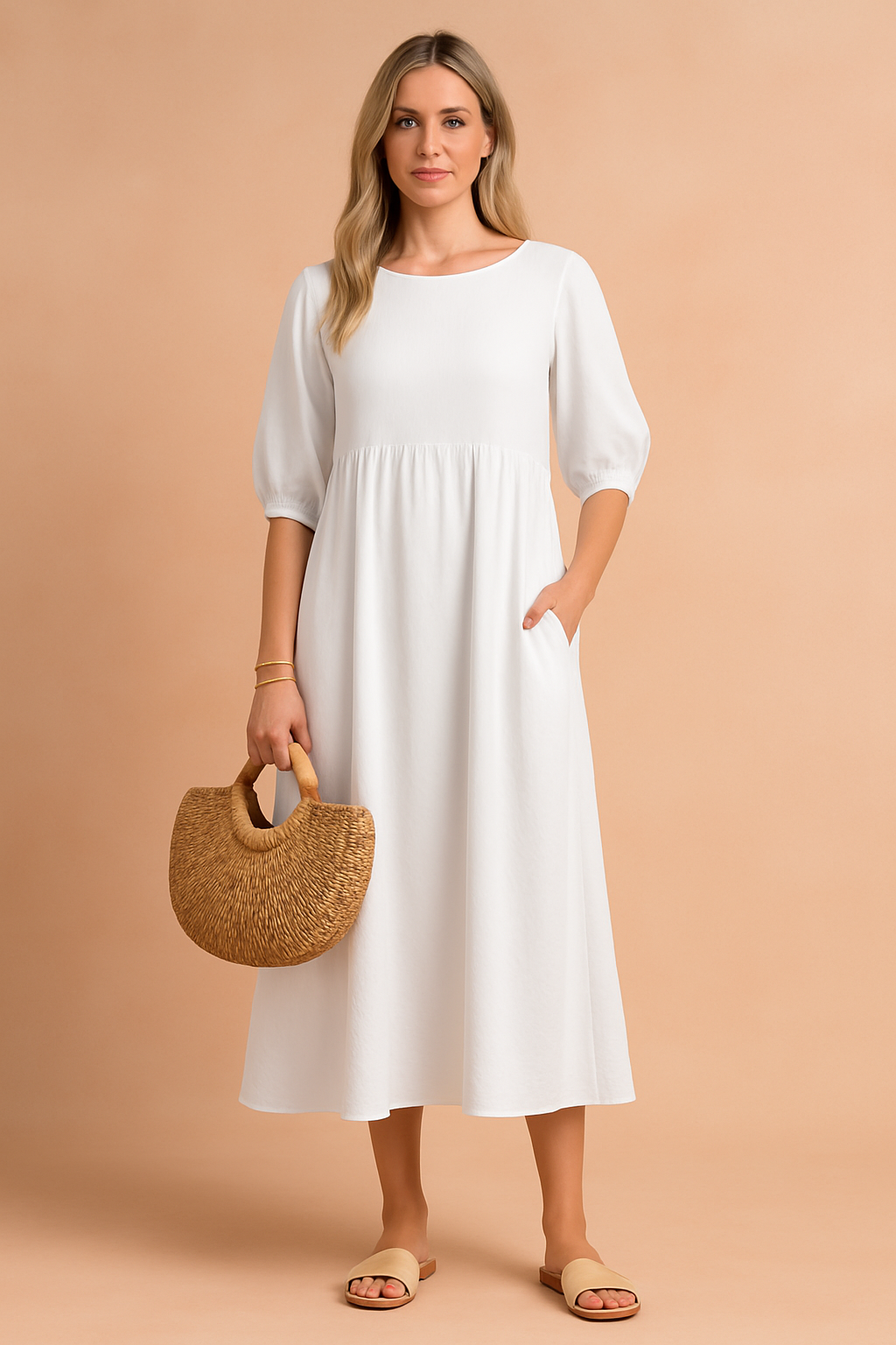 Women's Elegant Summer Maxi Dress Comfortable Linen 2