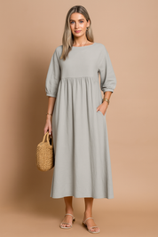 Women's Elegant Summer Maxi Dress Comfortable Linen 3