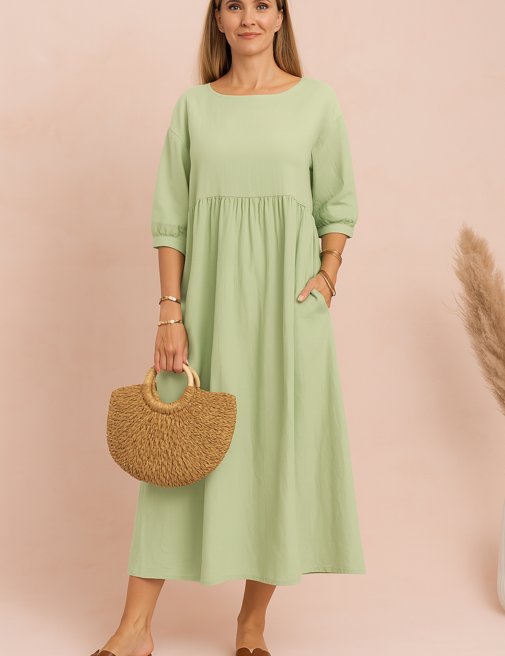 Women's Elegant Summer Maxi Dress Comfortable Linen 4