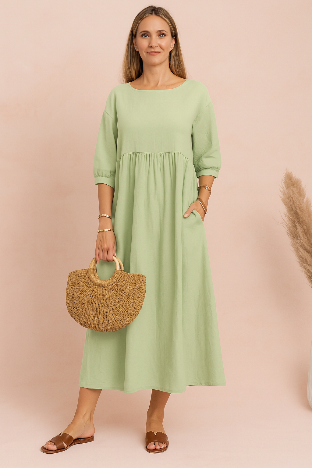 Women's Elegant Summer Maxi Dress Comfortable Linen 4