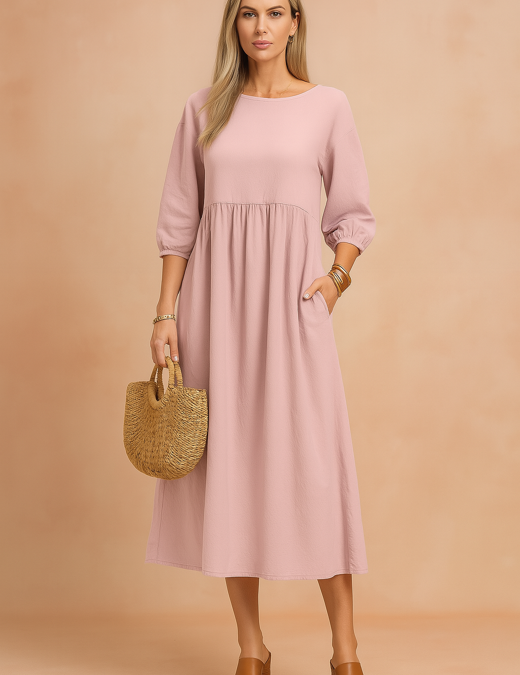 Women's Elegant Summer Maxi Dress Comfortable Linen 6