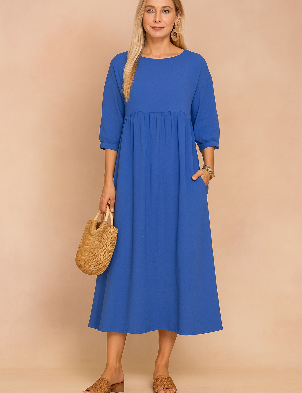 Women's Elegant Summer Maxi Dress Comfortable Linen 8