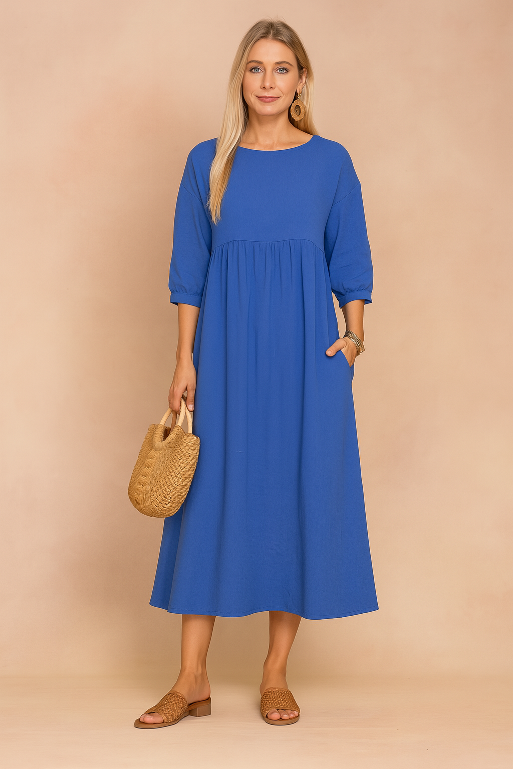 Women's Elegant Summer Maxi Dress Comfortable Linen 8