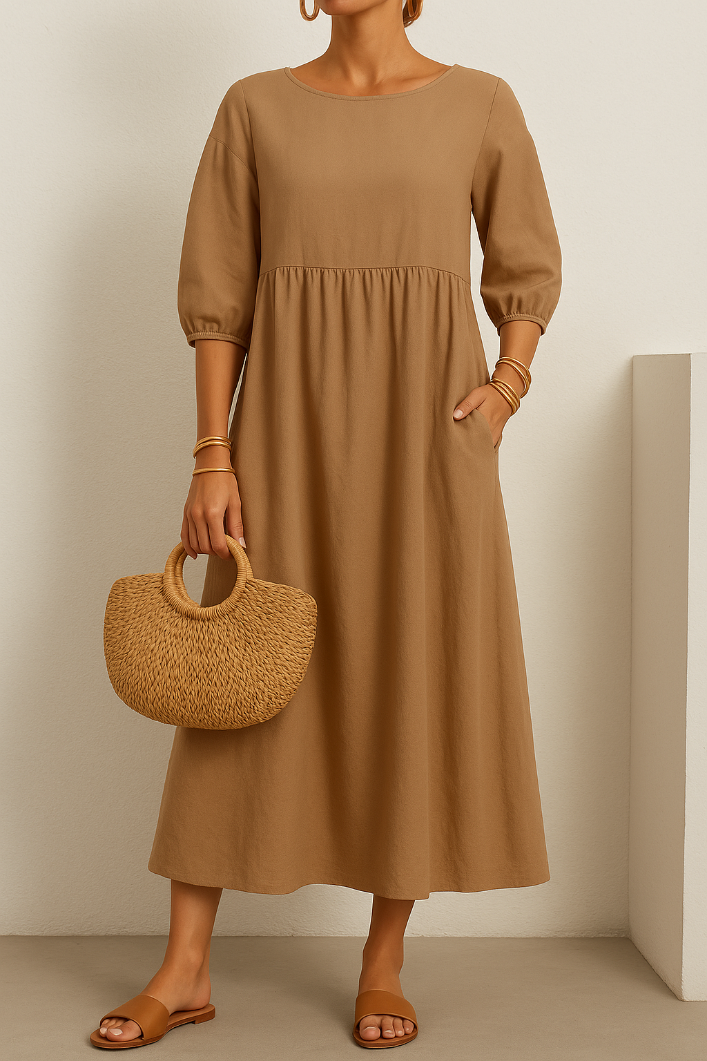 Women's Elegant Summer Maxi Dress Comfortable Linen 9
