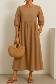 Women's Elegant Summer Maxi Dress Comfortable Linen 9